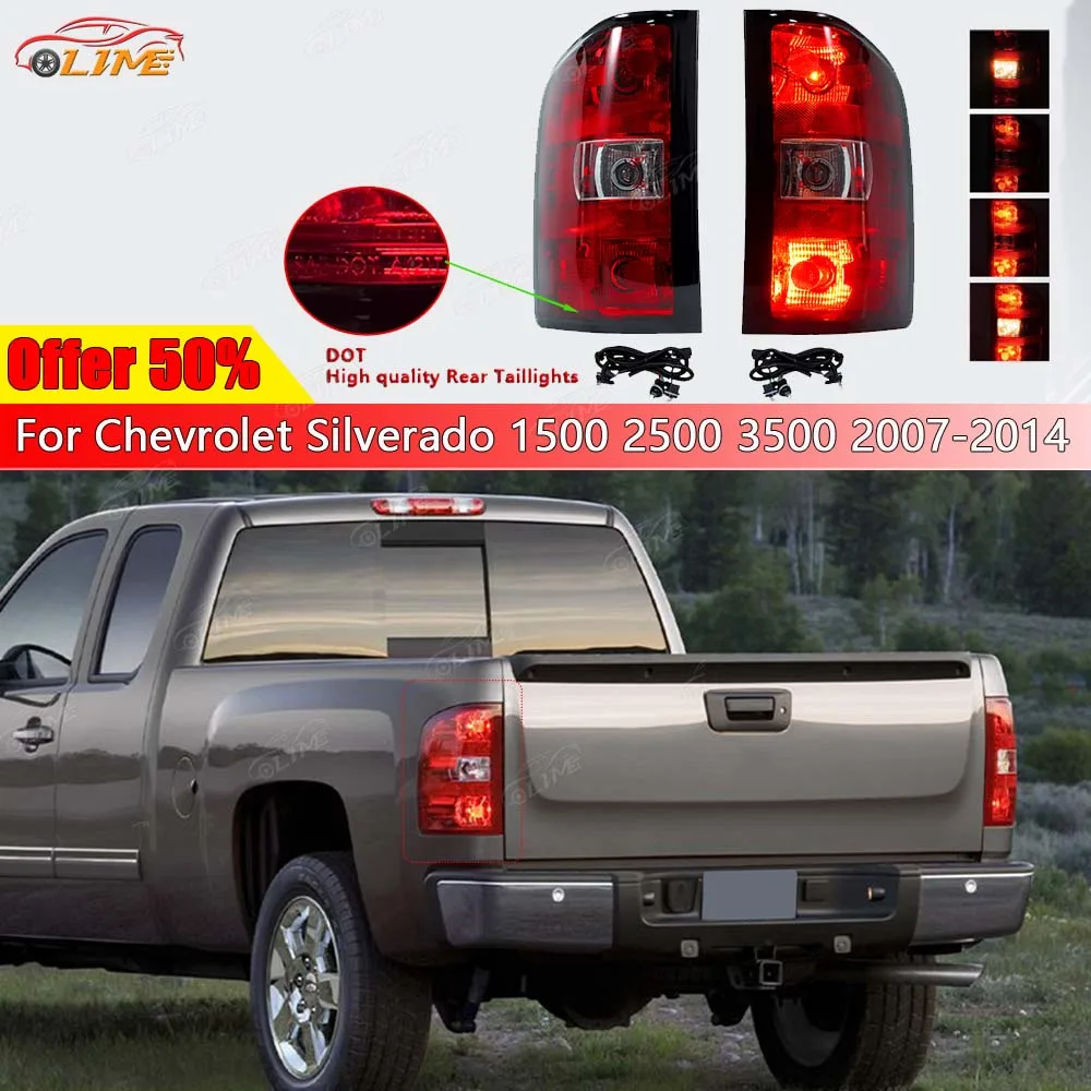 

Задний фонарь заднего бампера автомобиля, подходит для Chevrolet Silverado 1500 2500 3500 2007-2014, стоп-сигнал, задний фонарь в сборе