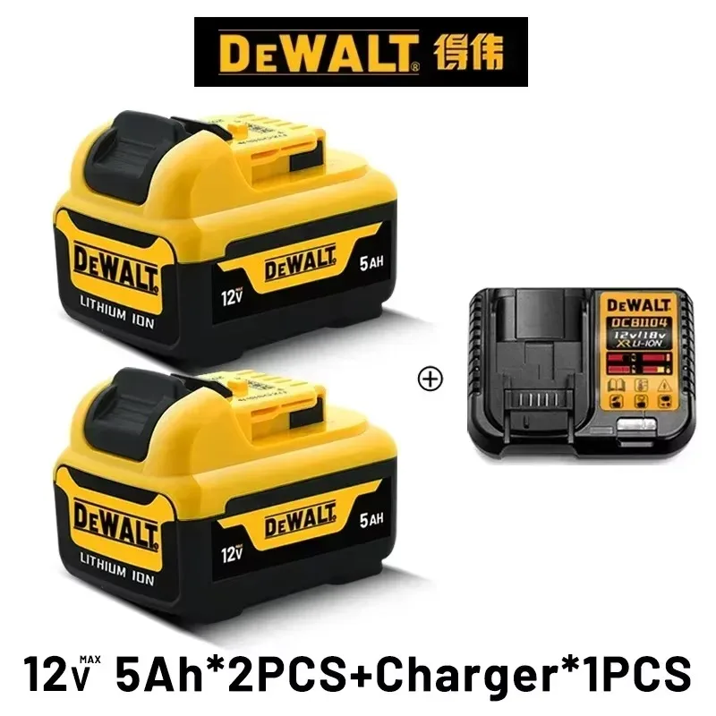 Batería de iones de litio DEWALT, batería dewalt de 12V, 2.0Ah, DCB123, DCB125, DCB124, DCB122, batería de herramienta eléctrica DCD710