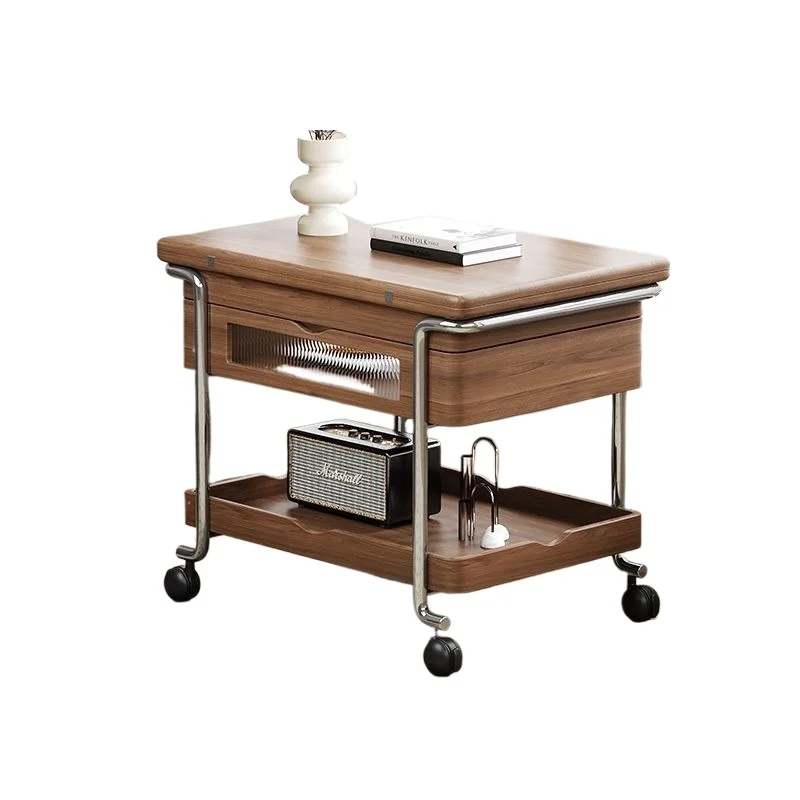 

Medieval trolley, movable folding table with wheels in the living room, lifting coffee table, side table