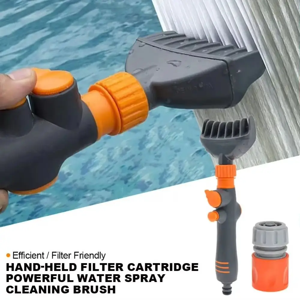 Plastic Pool Cartridge Cleaner Removes Debris Multifunction Spa Filter Clean Brush Durable Portable Hot Tub Filter Clean Brush