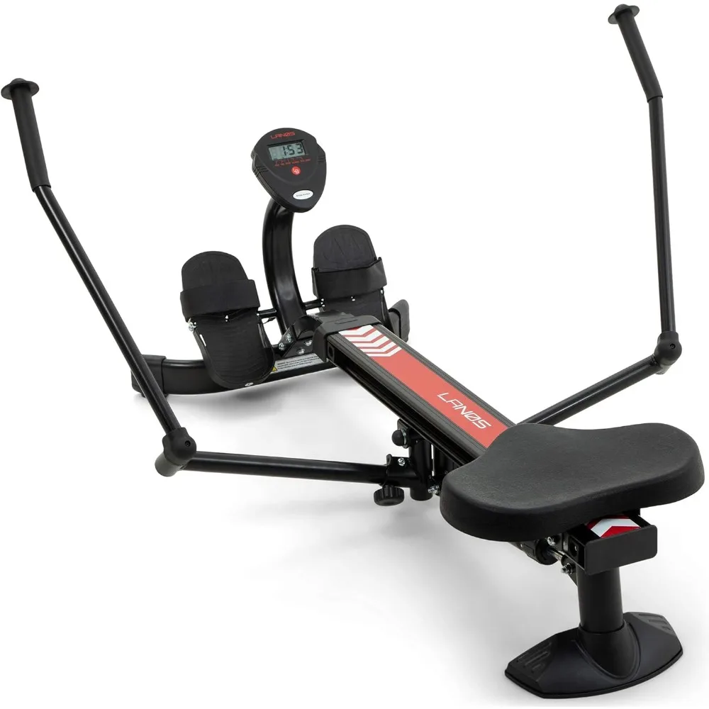 

Hydraulic Rowing Machine | Adjustable Resistance | Rowing Machines for Home Use | LCD Monitor | Compact for Home Workout