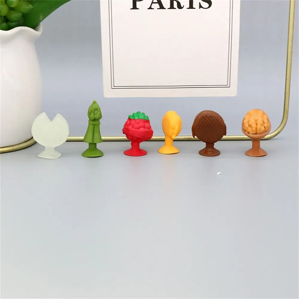 10Pcs Random Mini Vegetable Action Figure Sucker Toys Decorative Collectibles Fruit Capsule Toys for Child Gift