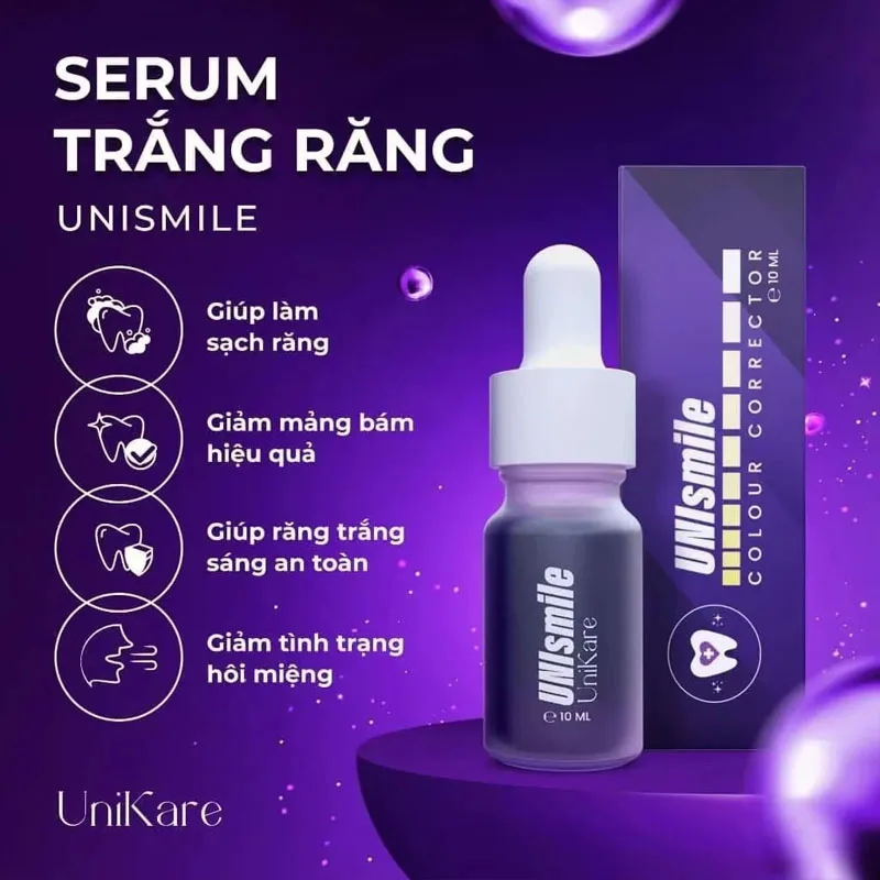 Unismile Teeth Whitening Essence 10ml Effectively Removes Plaque and Stains Brightens Teeth Refreshes Breath for Smokers