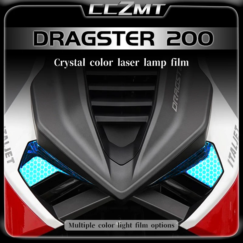 

For ITALJET Dragster 200 headlight film tail light film honeycomb laser film smoked black sticker modified parts