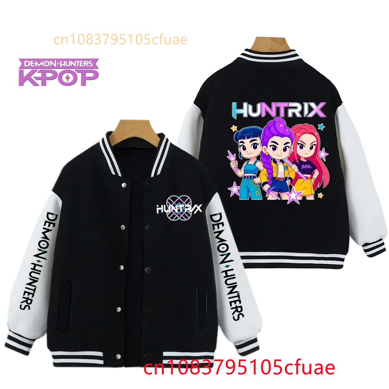 

Kpop Demon Hunter Baseball Uniform Kids Cute Rumi Mira Zoey Jacket Children Spring Autumn Long Sleeves Coat Girls Clothes Gift