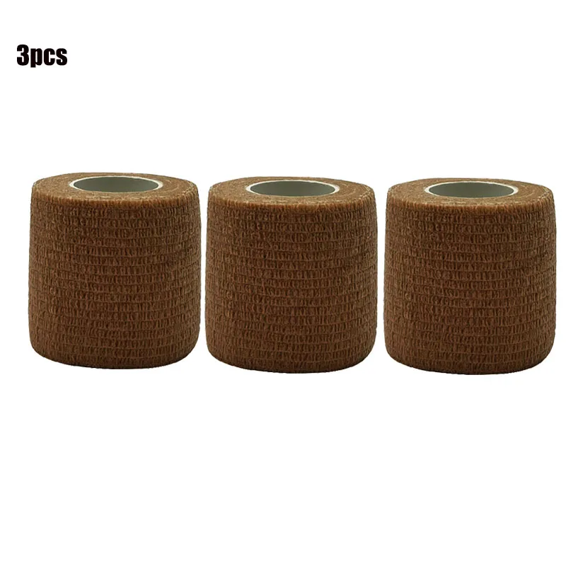 3/6/20PCS Dark Brown Sports Self Adhesive Elastic Bandages Anti-slip Athletic Waterproof  Wrap Tape Elastoplast For Knee Support