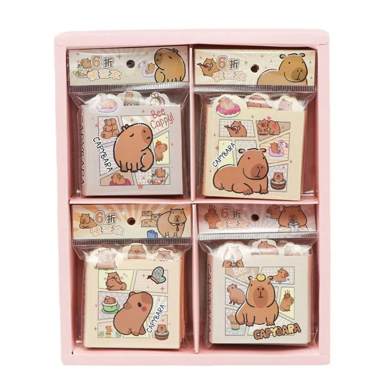 Imagem -06 - Creative Capybara Folding Memo Pad Nota Bonito n Times Papelaria Etiqueta Notepad Post Escritório e Material Escolar Pcs por Lote 12 Pcs por Lote