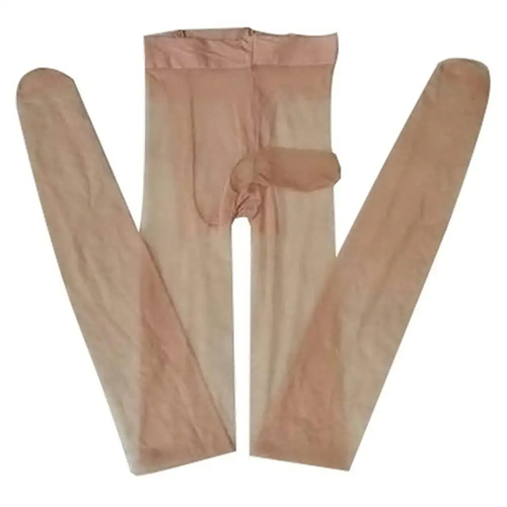 Men Sexy Tulle See Through Elastic Transparent Ultrathin Stockings with penis Sleeve