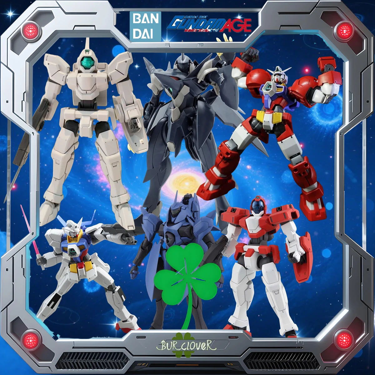 Bandai Originale GUNDAM HG AGE Standard Edition Serie GUNDAM AGE-1 GAFRAN GENOACE TITUC Giunti Giocattoli Da Collezione di Alta Qualità