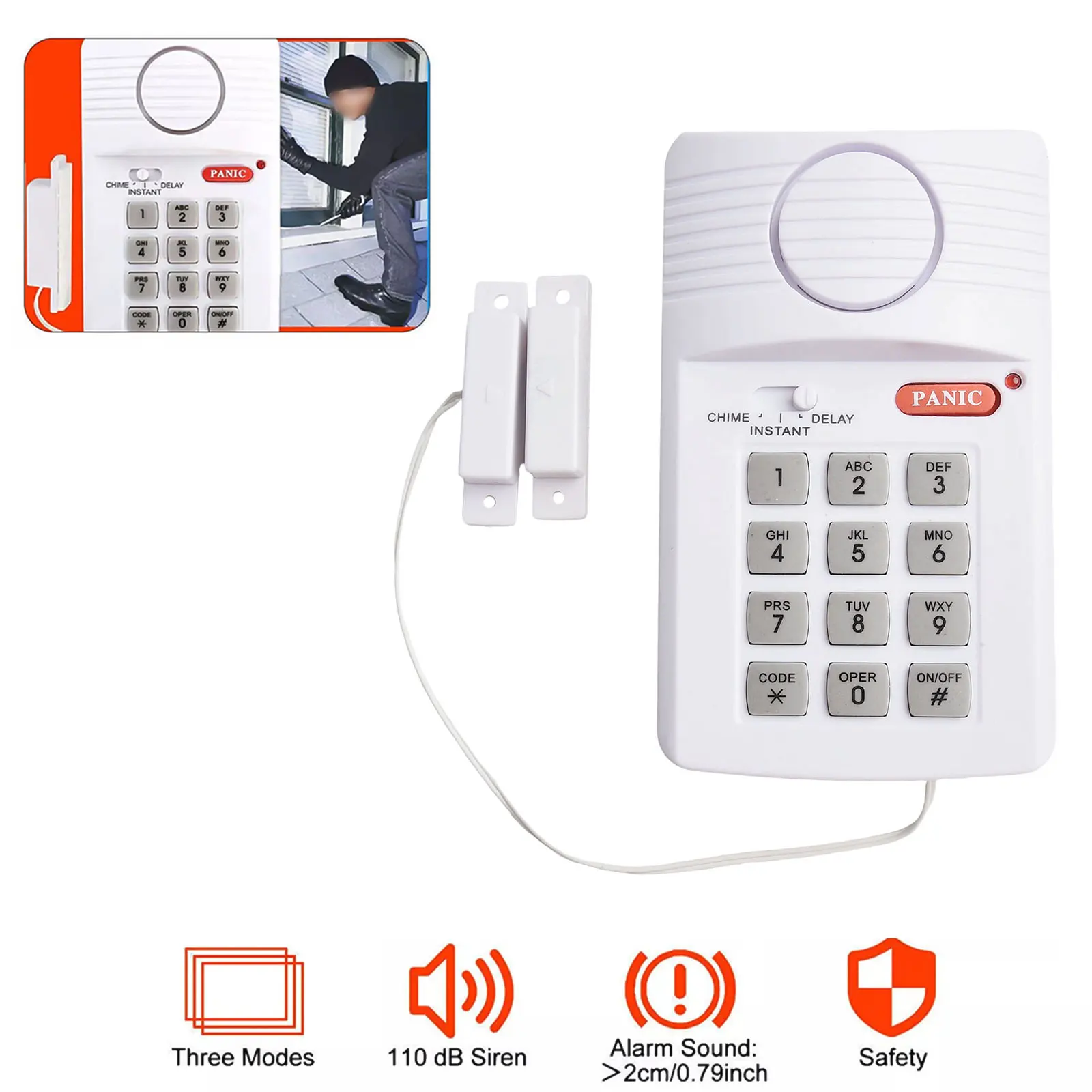 

Для защиты дома, резервная батарея, сигнализация, домашняя охранная сигнализация, домашняя безопасность, гаражная безопасность, 13*8*4 см, только для внутреннего использования