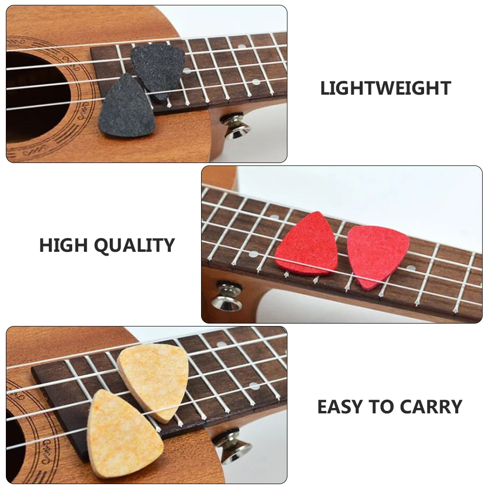 

20 Pcs Guitar Pick Plectrum Picks Ukulele for Kids Acoustic Felt Heart Replacement Soft