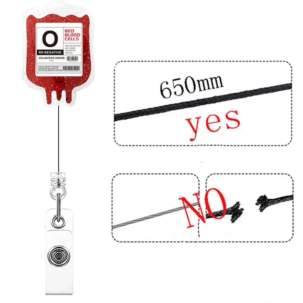 Accessories Alligator Clip ID Badge Reels Lanyard Nurse Name Tag Holder Graduation Blood Bag ID Badge Clip