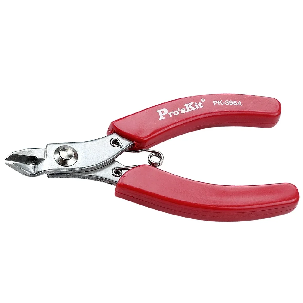 Imagem -03 - Alicate de Corte Diagonal de Proskit 1pk396a com Cabo Vermelho para Corte de Agulha Aço Inoxidável