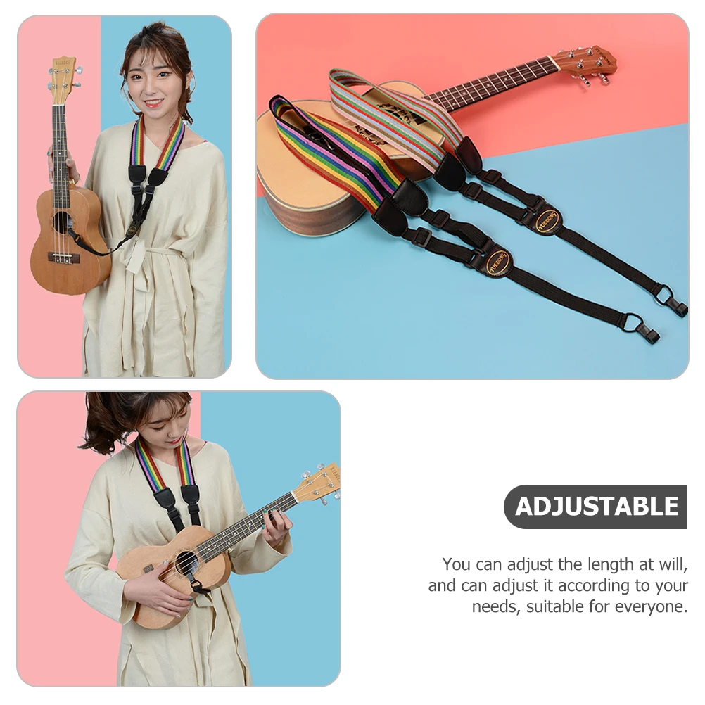 

Guitar Strap Adjustable Shoulder Replacement Personalized Strong Anti wear Suitable Folk Electric Bass Ukulele Musical