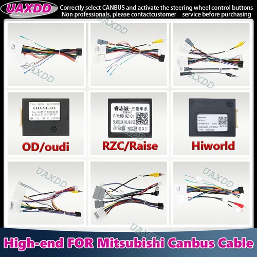 Para Mitsubishi Pajero Sport Outlander ASX V97 Triton LC200 LANCER Galant V73 XP XINPU OD RZC canbus decodificador arnés de cables