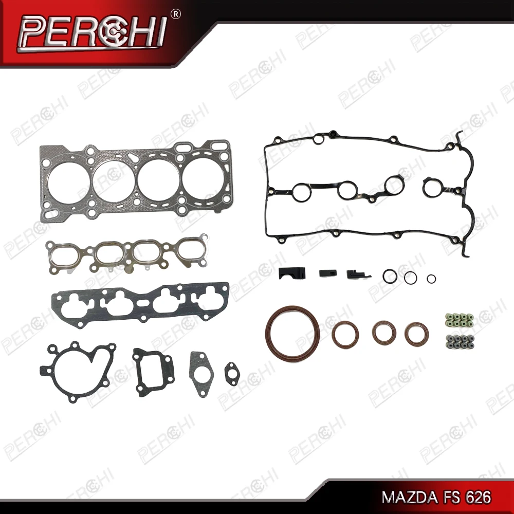 

Для Mazda FS FP FP01LP FP01 626 III GV 2.0 626 IV (GE) 2.0 1.8 MX-6 (GD) 2.0 Комплект прокладок двигателя Полный комплект 8DGX-10-271 8AGX10271