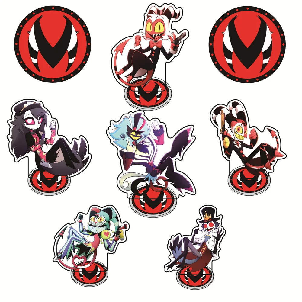 Anime Acrylic Stand Hell Boss Blitzø/Moxxie/Millie Tabletop Decorations Exquisite Products Accessories Decor Gifts Hazbin Hotel