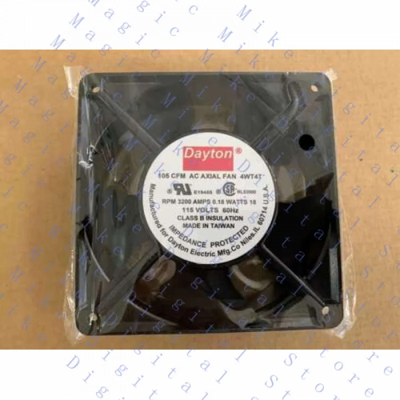 

UU 1 шт. квадратный, 115 В переменного тока, 1 фаза, 105 cfm 4WT47 стандартный квадратный осевой вентилятор,