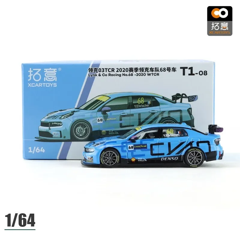 

XCARTOYS 1:64 Link & K 03TCR68 синий гоночный автомобиль, картина детской коллекции, модель литая автомобиля из сплава, игрушка, подарок на день рождения для детей