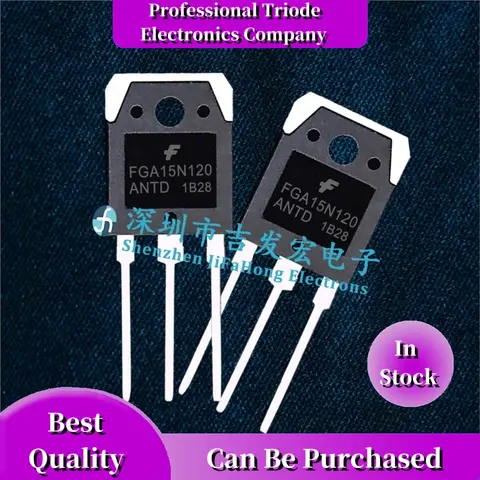 10PCS FGA15N120ANTD FGA15N120  TO-3P 15A 1200V In Stock  Fast Shipping Quick Delivery