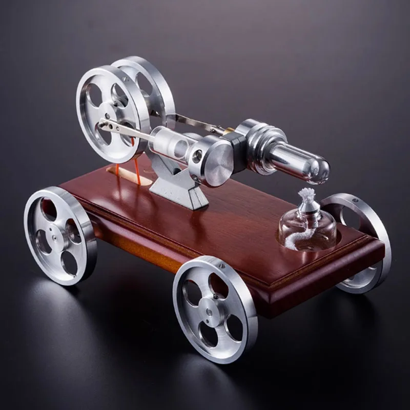 Sterling engine model, car power source drive, energy-saving and environmentally friendly model, toys, gifts and ornaments