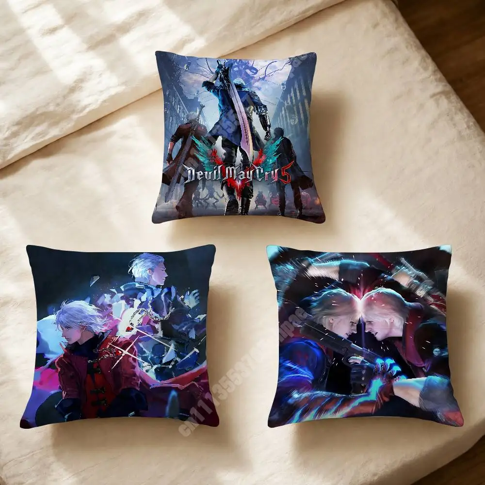 D-Devil M-May C-Cry DMC Pillow Cover Sofa Couch Cushion Case Creative Workspace Accent Home Decor