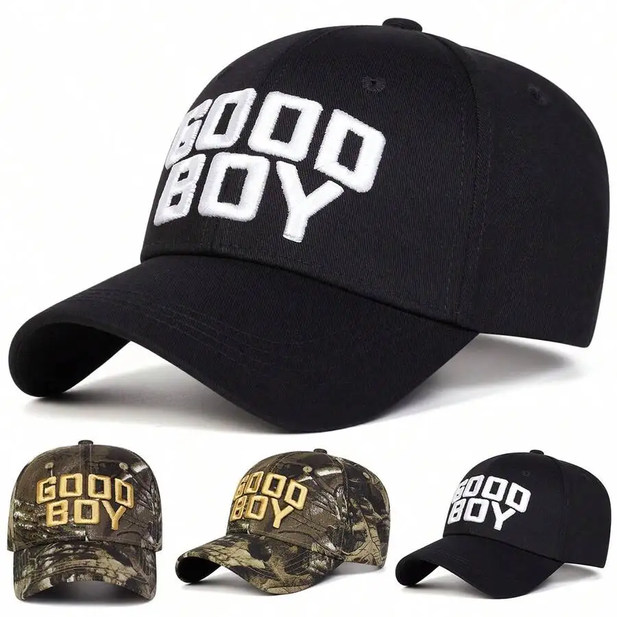 

Men Letter Embroidered Baseball Cap Adjustable Sunscreen Leisure Hat Spring Autumn Travel Beach