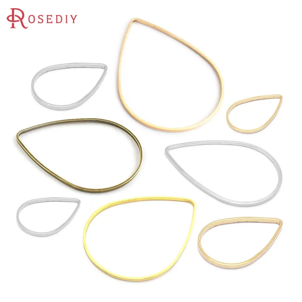 

50PCS 7x10MM 8x12MM 11x16MM 17x25MM 21x30MM 27x38MM Brass Drop Closed Rings Jump Rings Jewelry Diy Accessories