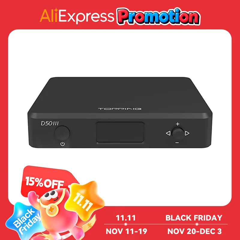 TOPPING 데스크탑 하이파이 DAC 더블 ES9039Q2M PCM768 DSD512, 리모컨 D50 III 디코더 포함, D50 III