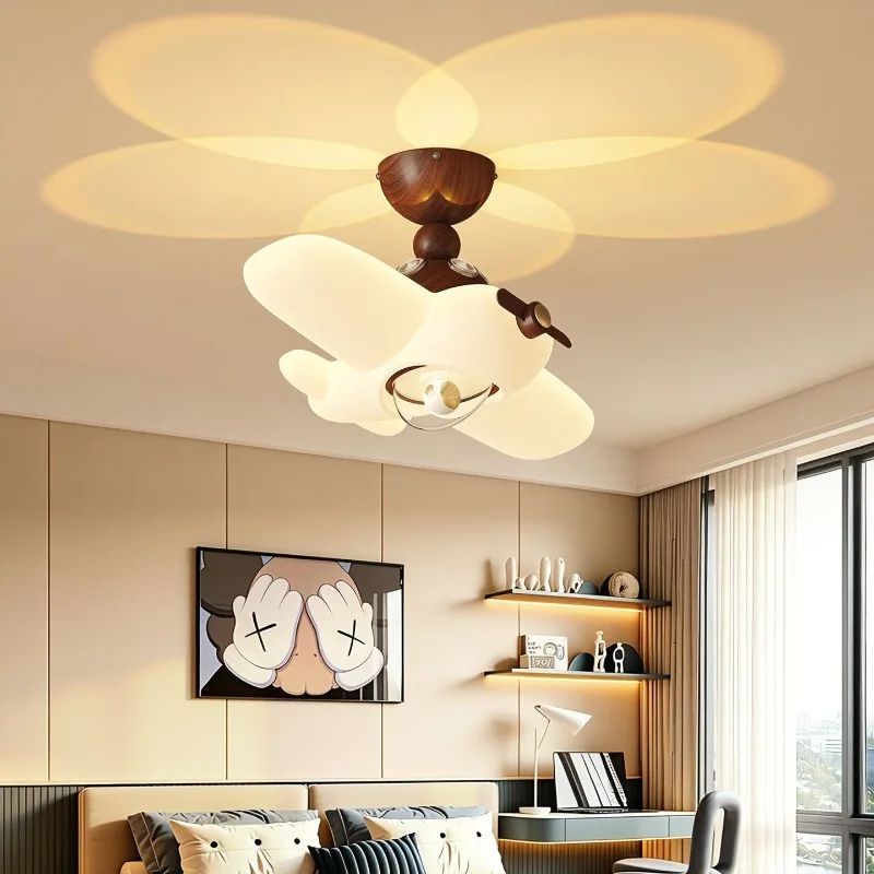Retro Cream Airplane Starry Sky Full Spectrum Eye Care LED Ceiling Light Boys Bedroom Home Decor Novelty New Acrylic Indoor
