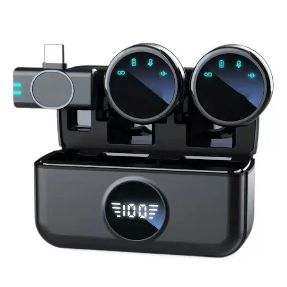 S5 Wireless Lavalier Microphone Magnetic Clip-on Noise Cancelling Mic for Short Videos Recording
