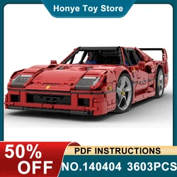 NEW MOC-140404 High-Tech F40 SP3 Super Sport Racing Car Ferraried Building Blocks Puzzle Toy Birthday Gifts For Children