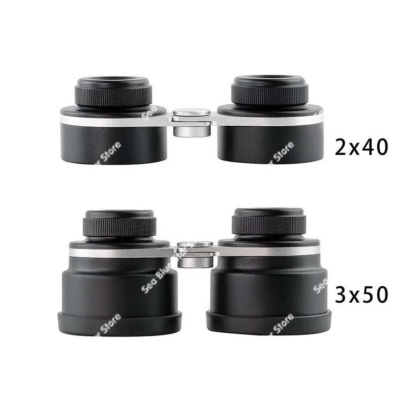 High definition portable telescope full optical lens binocular 3x50 stargazing mirror 2x40 museum mirror constellation mirror