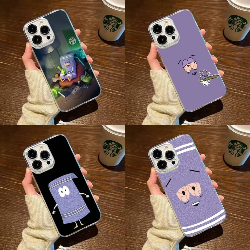 

S-South Park T-Towelie Phone Case For iPhone17,16,15,14,13,12,11 Plus,Pro Max Soft Transparent Cover