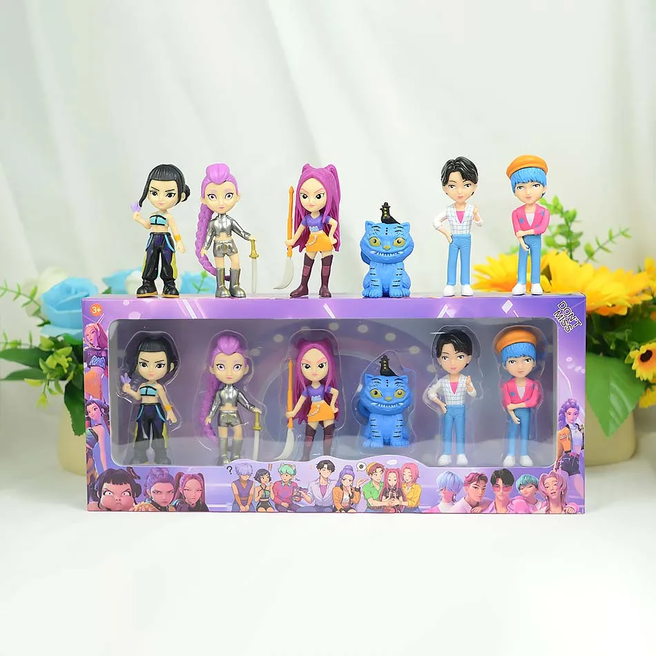 2026 Hot Kpop Devil Hunter Rumi Zoe Mira anime polyvinyl chloride character collection desktop trinkets Childrens New Year gifts