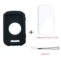 Garmin Edge 550 850 Case & Tempered Glass Screen Protector & Lanyard Set Silicone Case for Garmin Edge 550 Edge 850 GPS Computer