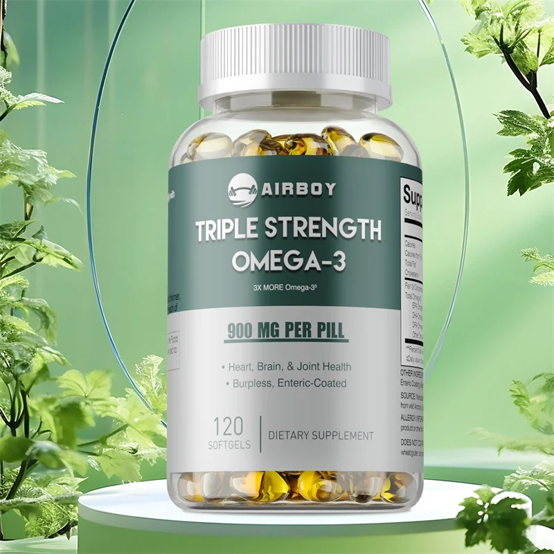 

Omega 3 Fish Oil - Rich in Antioxidants, Beneficial for Brain and Nervous System, Skin and Hair Health, and Boosts Energy