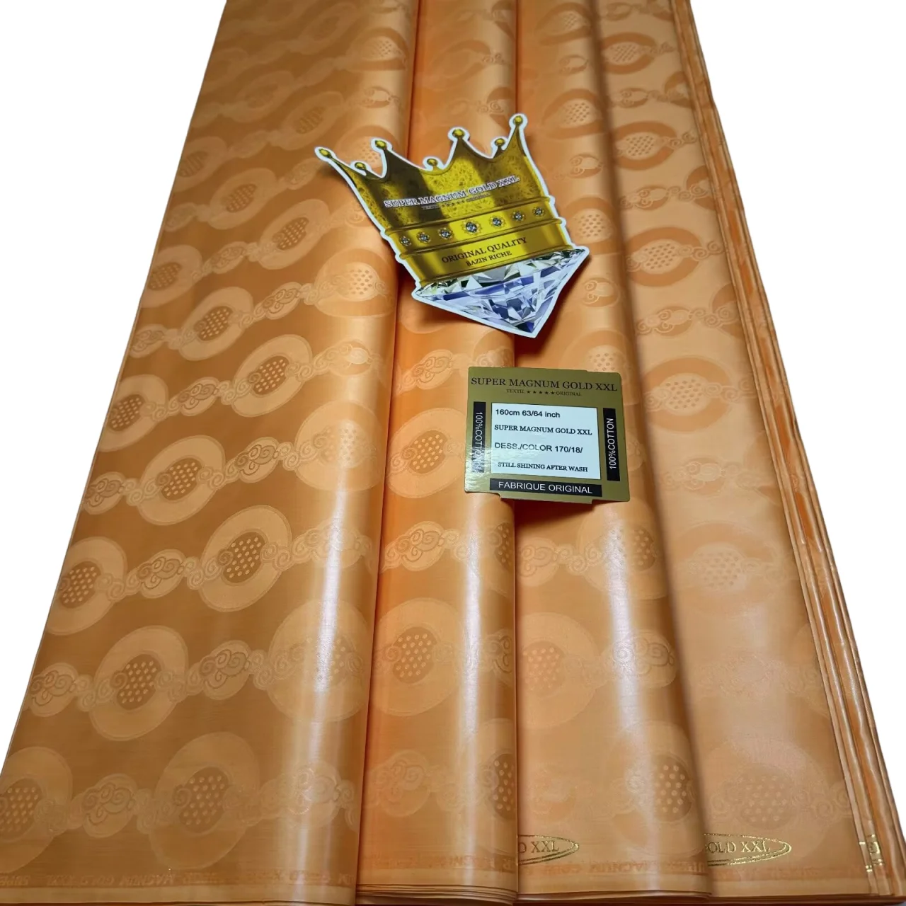 

Чистая 5-метровая парфюмерная африканская парчовая ткань Bazin для платья, 100% хлопок, команда Bazin Riche Brode, жаккардовый материал для одежды
