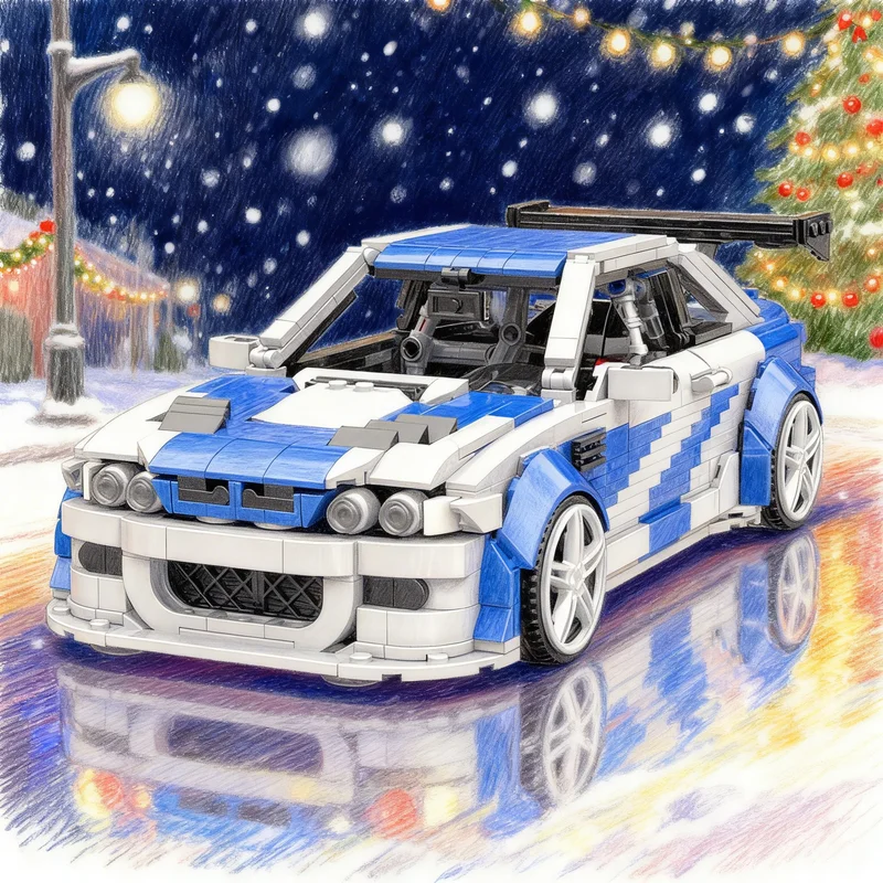 

1240pcs MOC BMWedd E46 M3 GTR Need For Speed MOST Creator Expert Model Building Blocks DIY Creative Gift Display Decor Premium