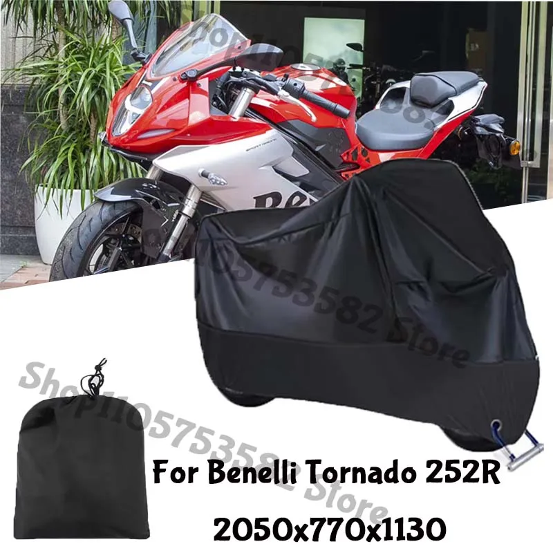 Motorcycle Full Covers For Benelli Tornado 252R Car Outdoors Sun Protection Dust No Ear Thickened Oxford Clothcover Accessories