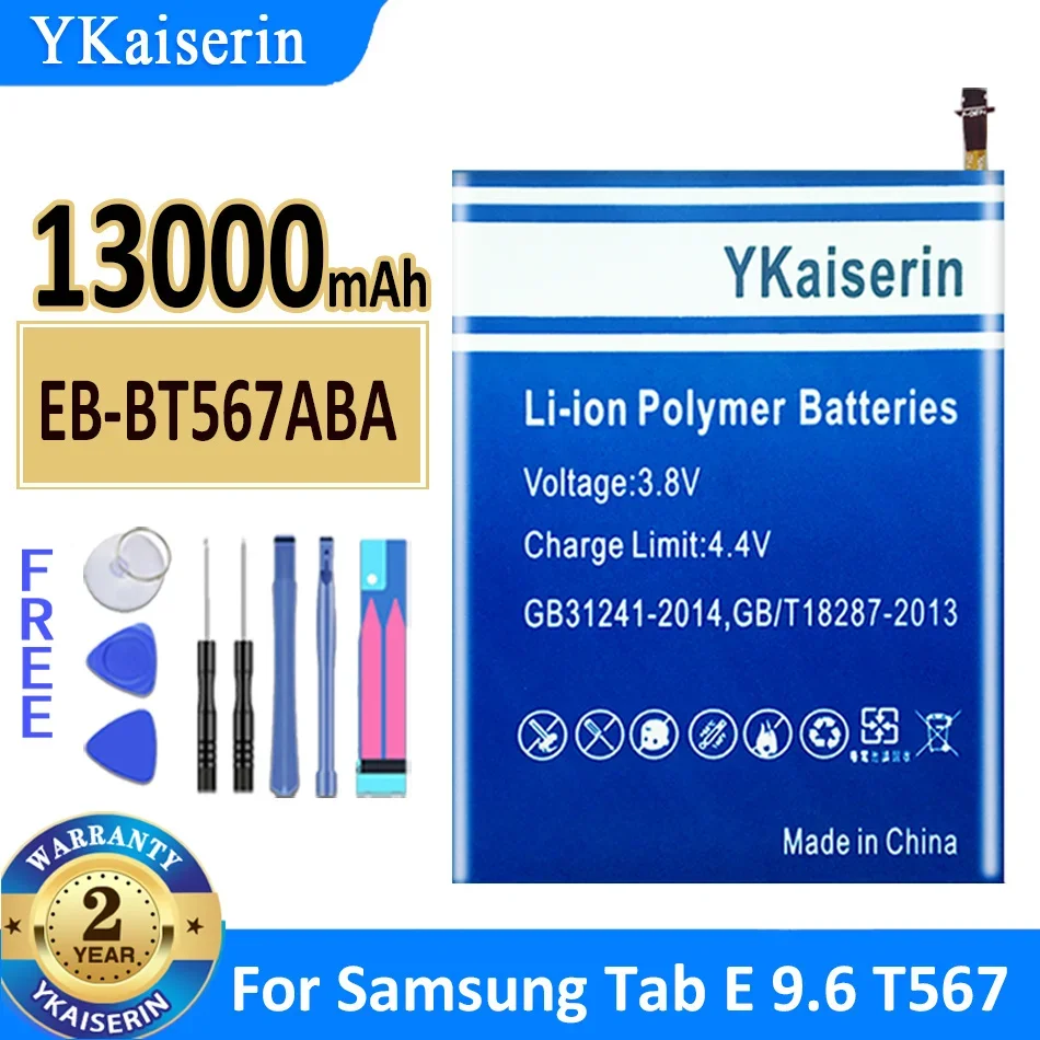 

13000mah YKaiserin Battery EB-BT567ABA Replacement Battery For Samsung Galaxy Tab E 9.6 SM T567 T567V New Battery Bateria