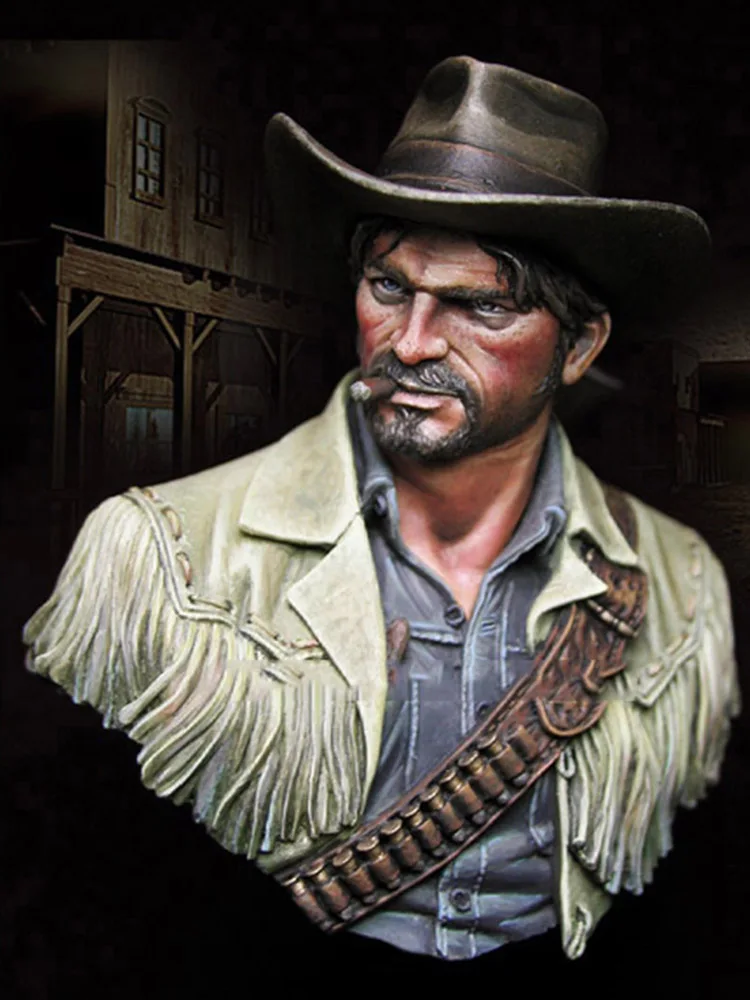 

Неокрашенный комплект 1/10, мужские ковбои из Америки, фигурка южного бюста, историческая фигурка, комплект из смолы