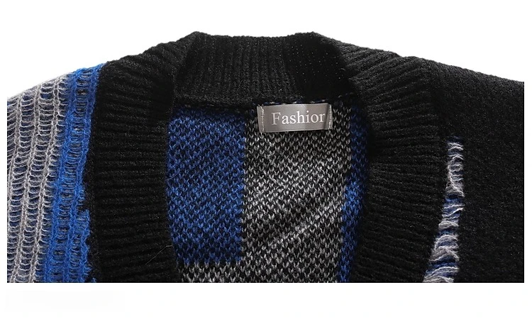 New American High Street Black Color Block Cardigan Sweater for Men Cool and Handsome Coffee Color Tassel Design Knitted Sweater