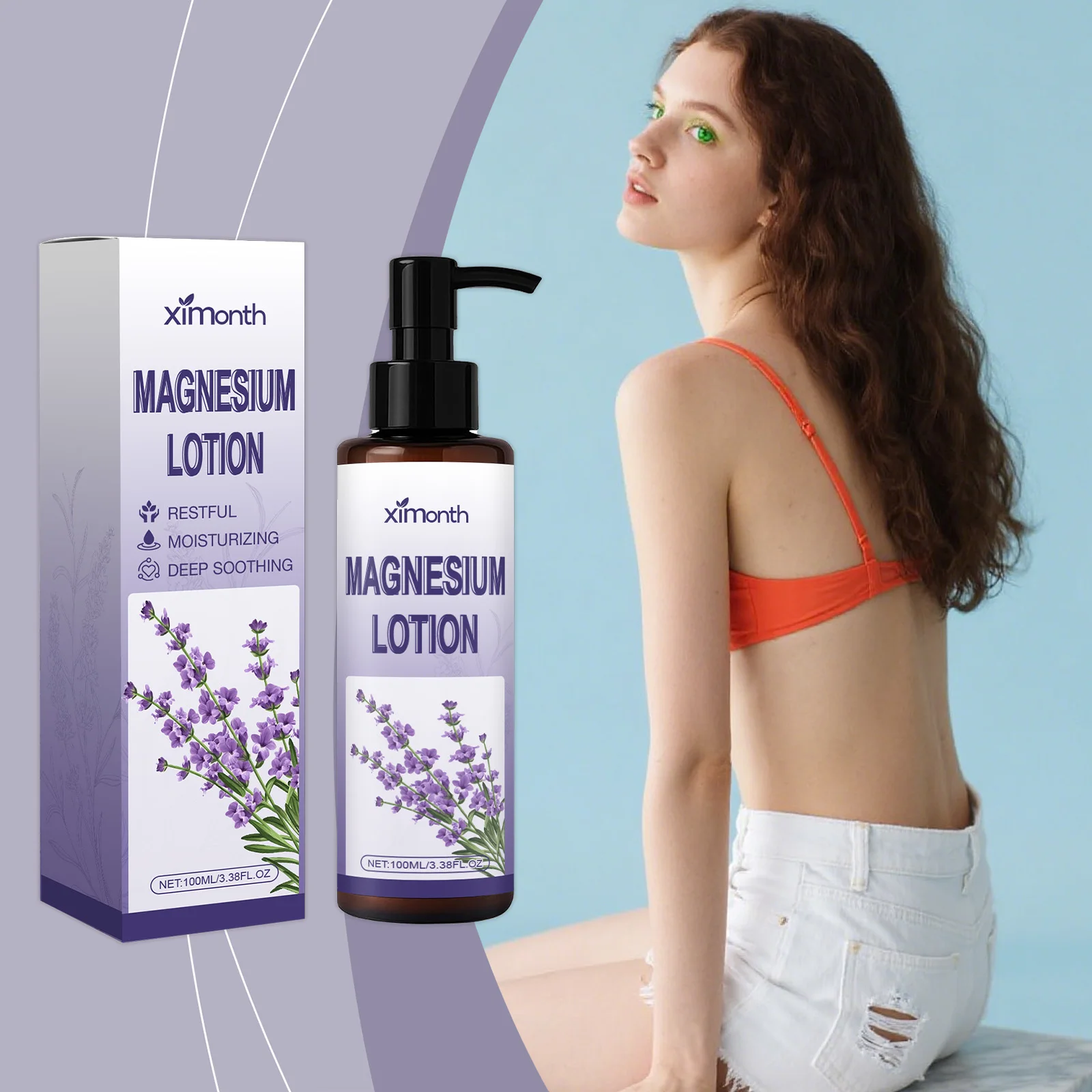 Balsam z magnezem wspomagający głęboki sen, poprawiający bezsenność, łagodzący bóle mięśni, relaksujący, aromaterapia, lawendowy krem wspomagający sen.