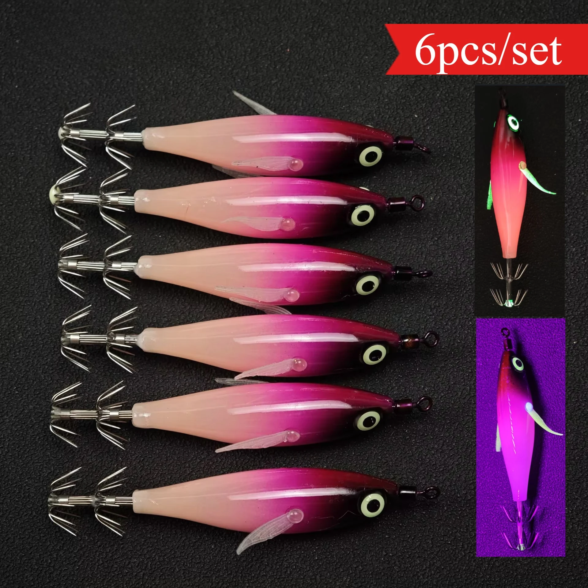 Furniture Hardware Jig - 6pcs Egi Set Horizontal Squid Jig