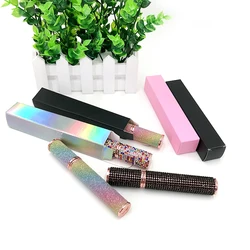 Custom Logo Lip Gloss pencil lequid Eyeliner Paper Packaging Box Wholesale Pink/Black/Holographic Lipstick Empty Boxes