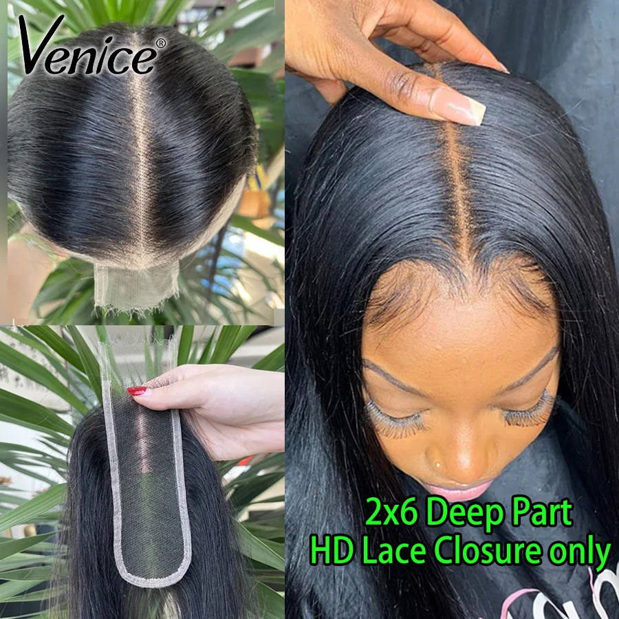 

Venice 2x6 Real Hd Кружевная застежка Прямые человеческие волосы 2x6 Глубокая часть кружева Фронтальная свободная часть Hd Кружевная застежка Только предварительно выщипанные натуральные