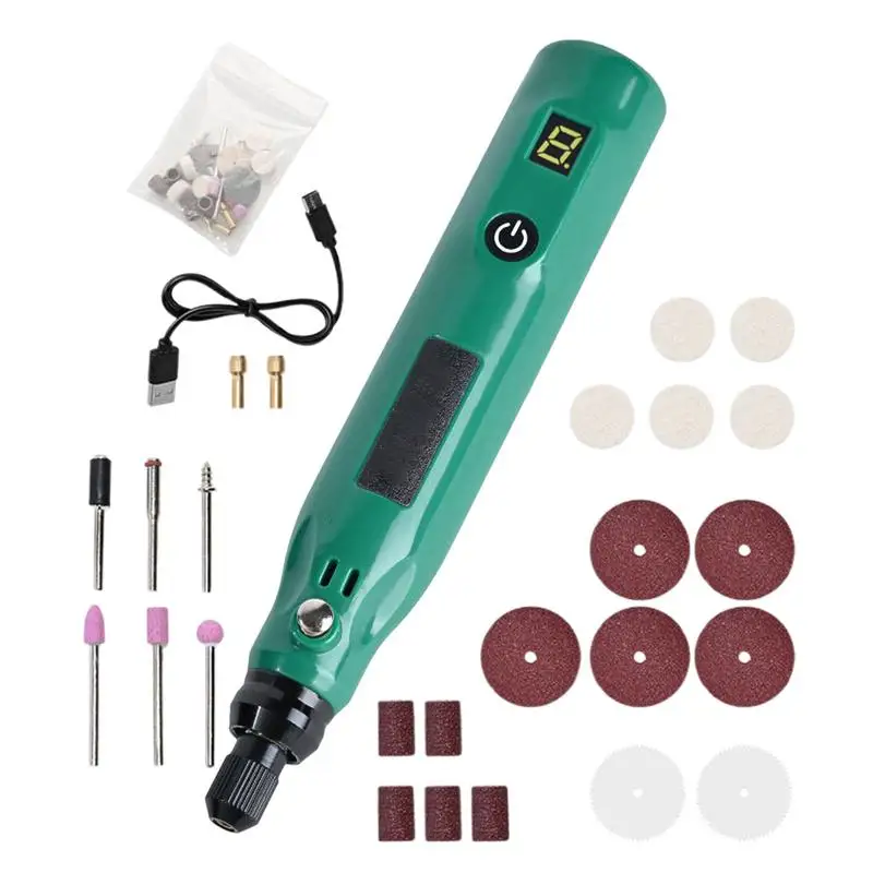 Engraver Pen USB Charging Power Rotary Tools Portable Small Handheld Drill with Multiple Speed Modes Multi-purpose Art Craft