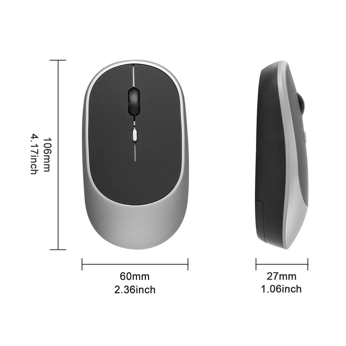 Wireless Mouse Bluetooth-compatible 2.4G Computer Mice Portable Rechargeable Dual mode Mouse for iPad Laptop Desktop Huawei/Mac image 6