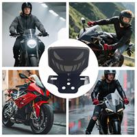 Dirt Bike Tail Light 12V Motorbike Brake Lamp Terrifying Smile Face LED Motorcycle Rear Light For Motorbike Modification Long